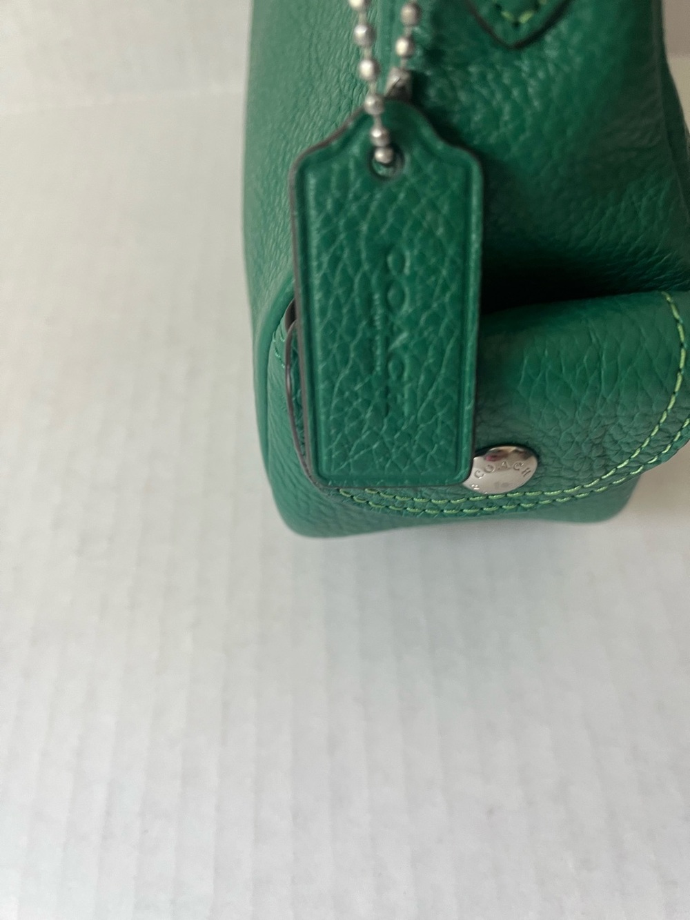 COACH Pennie Shoulder Bag 25 Green C7222 - Picture 5 of 13